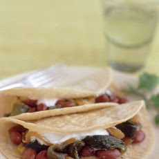 Pinto Bean and Poblano Tacos