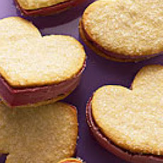 I-Heart-Raspberry Sorbet Sandwiches