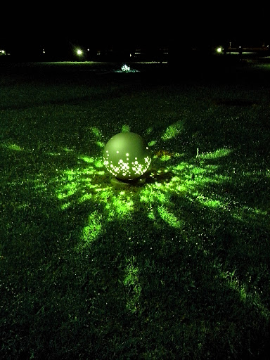 Glowing Spheres at Airport