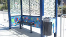 Balloons Bus Stop Mural at NE 40th and SPW 