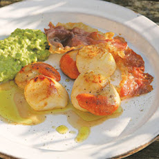Cook the Book: Scallops with Pea Purée and Ham