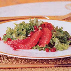 Grapefruit, Mustard Green, and Date Salad