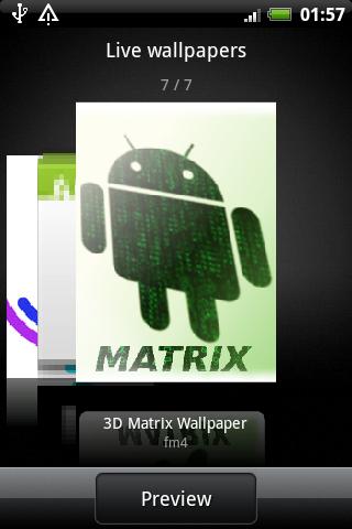 3D Matrix Live Wallpaper