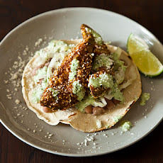 Fried Avocado Tacos with Sesame and Lime