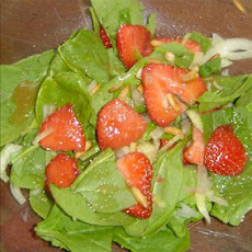 Spinach and Strawberry Salad with Honey Mustard Vinaigrette