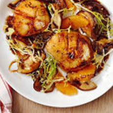 Seared Scallops with Shiitakes