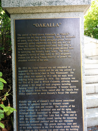 Oakalla Plaque