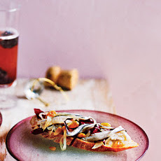 Anchovy Crostini with Onion-and-Raisin Relish