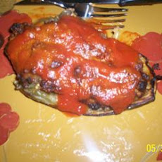 Sausage-Stuffed Eggplant