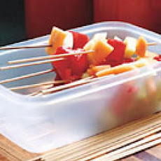 Melon Skewers with Orange-Lime Marinade