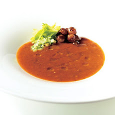 Lentil Soup, Date Balls, Celery Salad