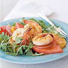Shrimp, Tomato, and Watermelon Salad