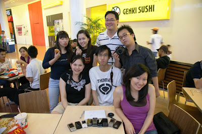 Meeting up at McDs, please don't mistaken the Genki Sushi that just happened to be there. Of course there was a good amount of picture taking by everyone. If you notice we have everyone's phone on the table. I think it was Thomas who wanted to open up a phone store. lol.
