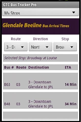 GlenDale Beeline Bus Times Pro