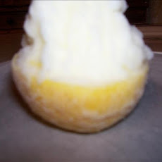 Frozen Lemon Sherbet in Lemon Shells