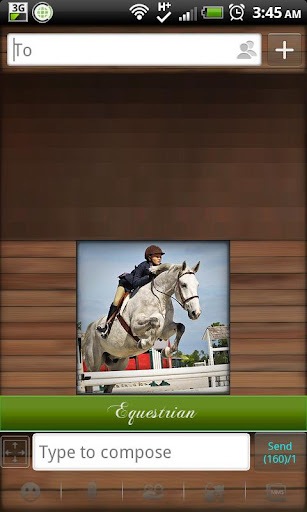 【免費個人化App】GO SMS - Equestrian Green-APP點子