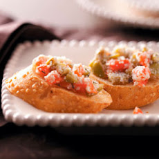 Olive & Roasted Pepper Bruschetta Recipe
