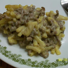 Macaroni Cheddar Beef Bake