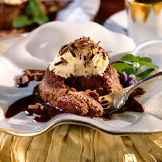 Chocolate Soufflé with White Chocolate Mousse