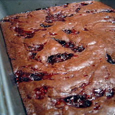 Fudgy Raspberry Swirl Bars