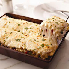 Creamy White Chicken & Artichoke Lasagna