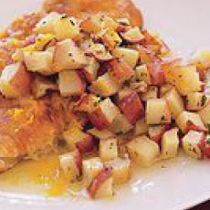 Lemon-Chicken Schnitzel with Roasted Potatoes