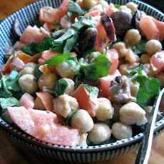 Deconstructed hummus salad