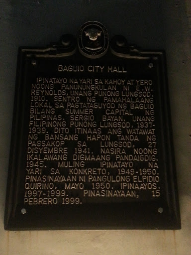 Baguio City Hall Plaque