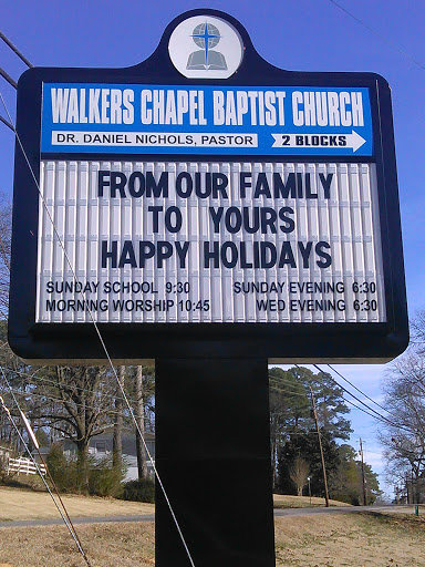 Walkers Chapel Baptist Church Sign