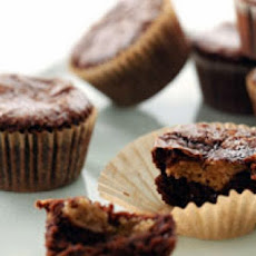 Peanut Butter Filled Brownie Cupcakes