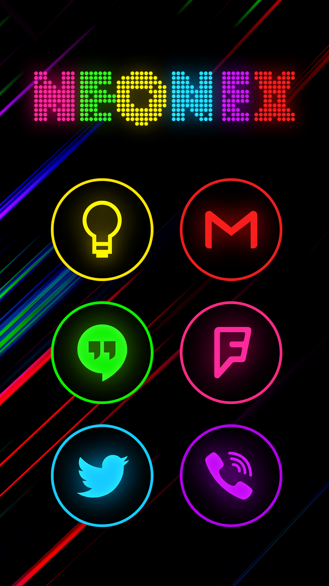 Android application Neonex - Icon Pack screenshort