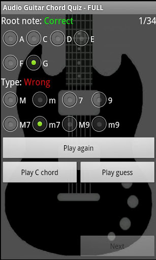 Audio Guitar Chord Quiz - FULL