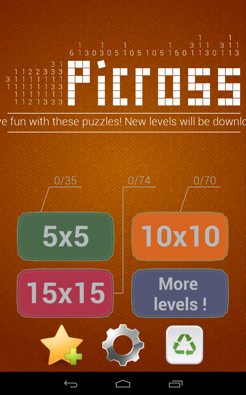 Android application Picross &amp; Hanjie puzzle game screenshort
