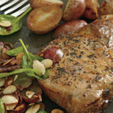 Pan-Fried Chops with Grape Salad