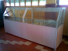 Mostradorvitrina En Aluminio Blanco Y Cristal