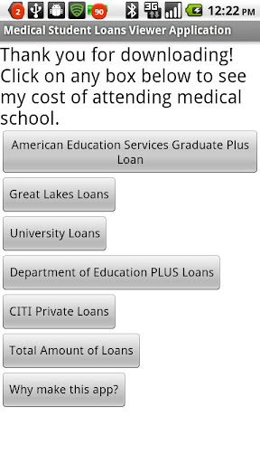 Medical Student Loan Viewer