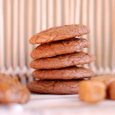 Brownie Cookies with Salted Caramel Sauce