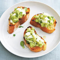 Edamame and Pear Crostini  