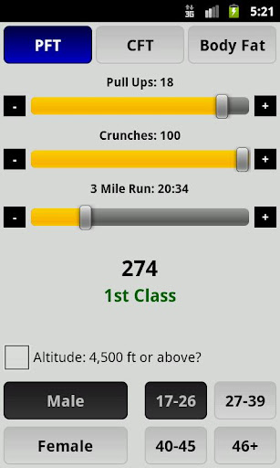 USMC PFT CFT Calculator