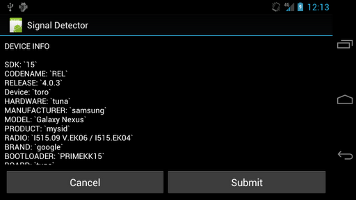 signal-strength-detector for android screenshot