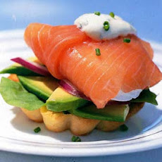 Salmon Wrapped Poached Eggs
