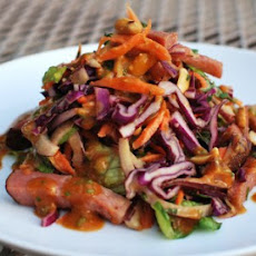 Thai Peanut Salad with Homemade Canadian Bacon