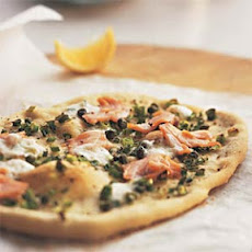 Smoked-Salmon Pizza with Mascarpone and Capers