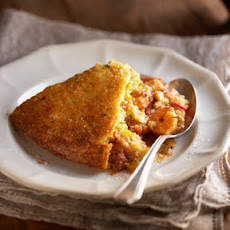 Confetti Corn BreadCrusted Shrimp in Creole Filling