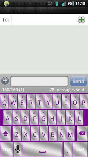 Purple Silver Keyboard Skin