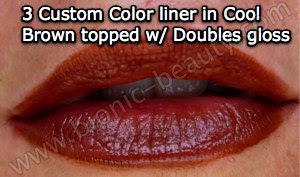 Three Custom Color lip liner in Cool Brown