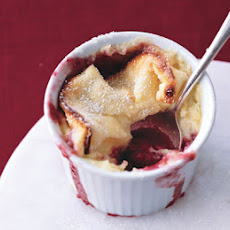 Lemon Souffles with Boysenberries