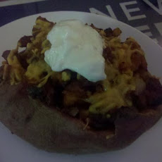 Veggie Low-Cal BBQ Twice Baked Sweet Potato