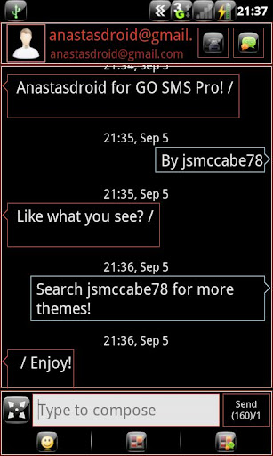 Anastasdroid GO SMS Pro Theme