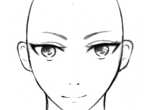 Anime girl - face structure - free to use! by BrittanyFaith
